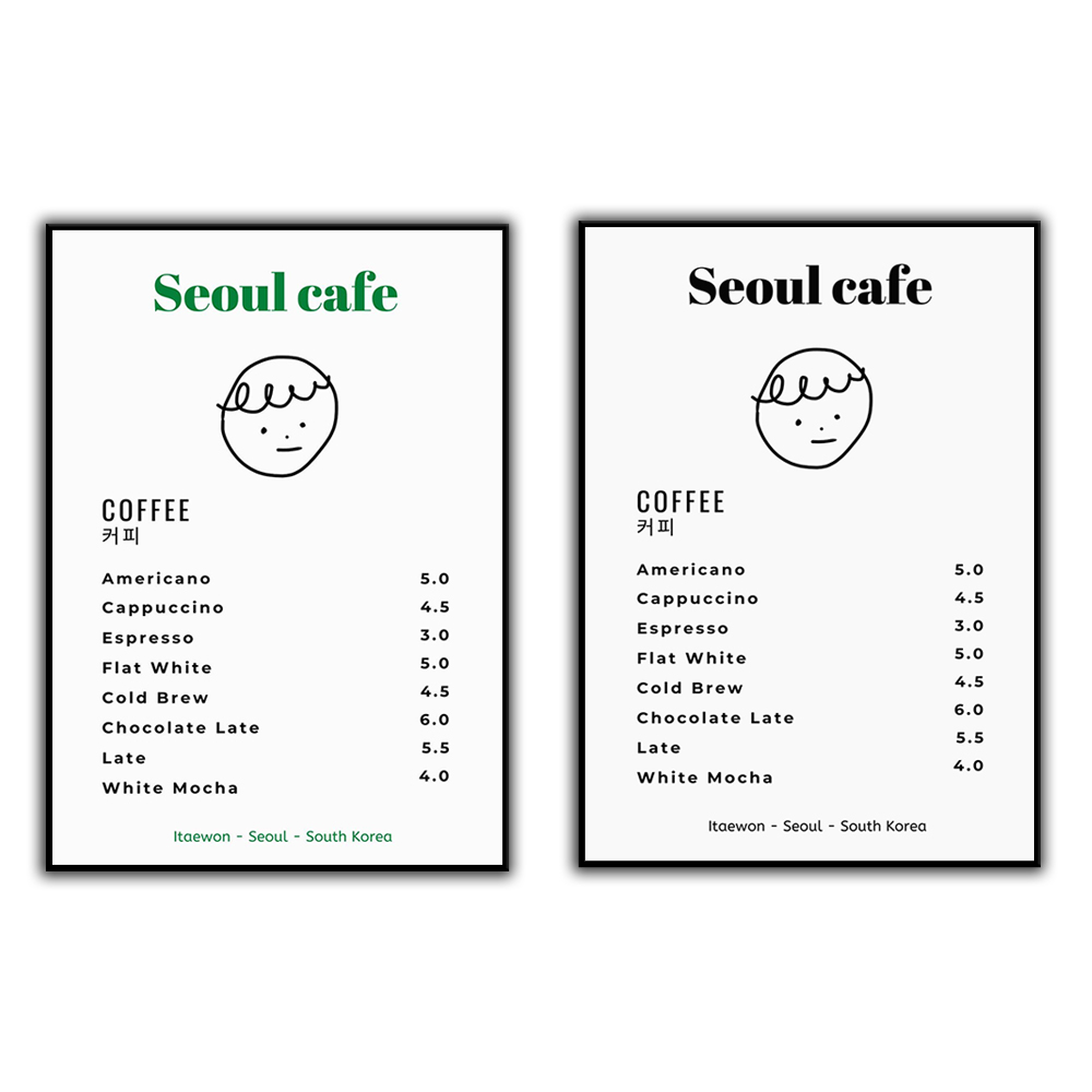 سيول مقهى طباعة جدار الفن للطب - مراجعة South Korea Lifestyle وسعره