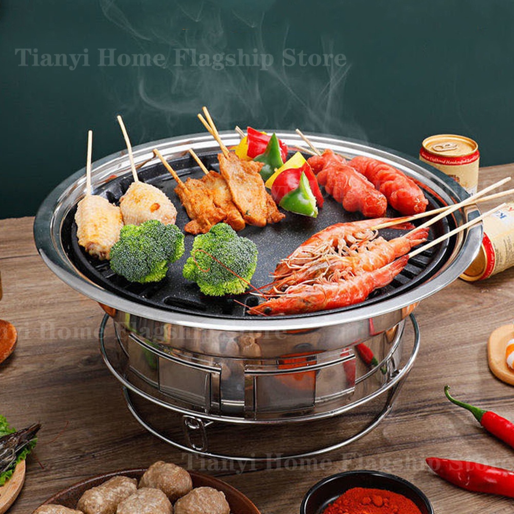 شواية فحم من الفولاذ المقاوم ل - مراجعة Korean Bbq Grill وسعره