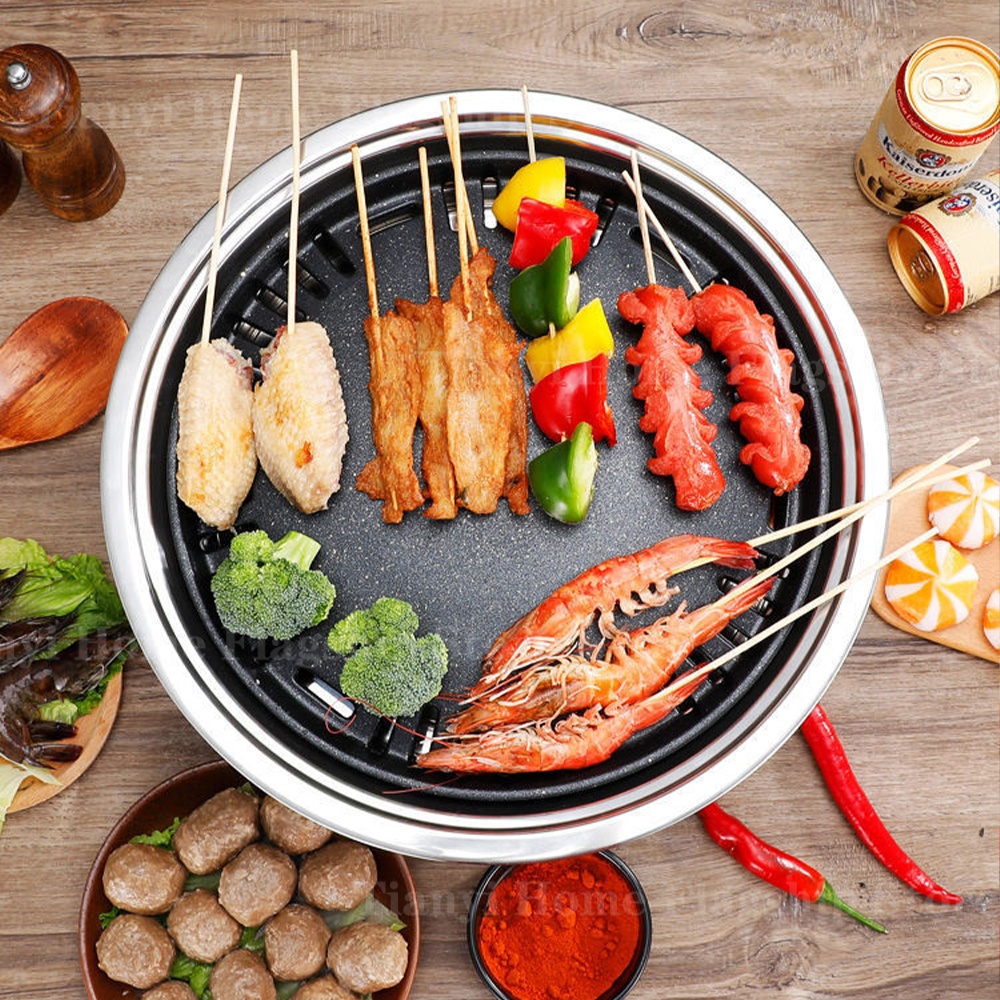 شواية فحم من الفولاذ المقاوم ل - مراجعة Korean Bbq Grill وسعره