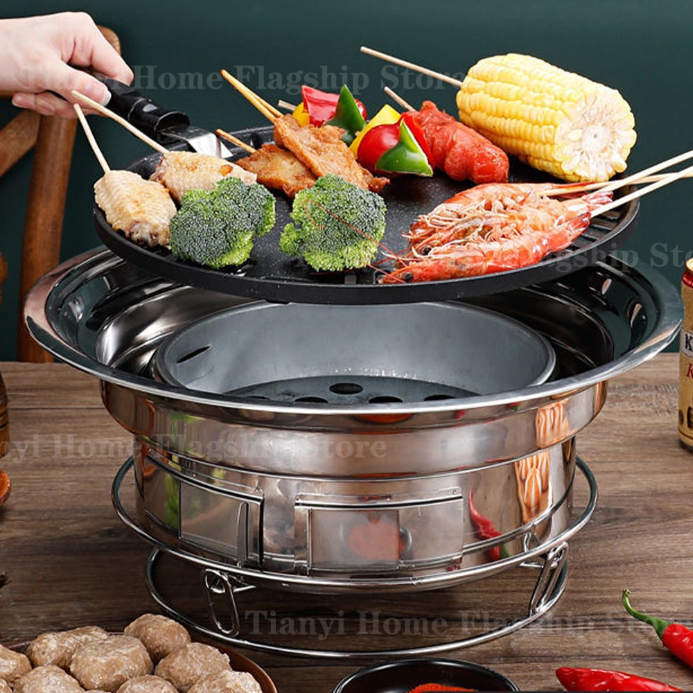 شواية فحم من الفولاذ المقاوم ل - مراجعة Korean Bbq Grill وسعره